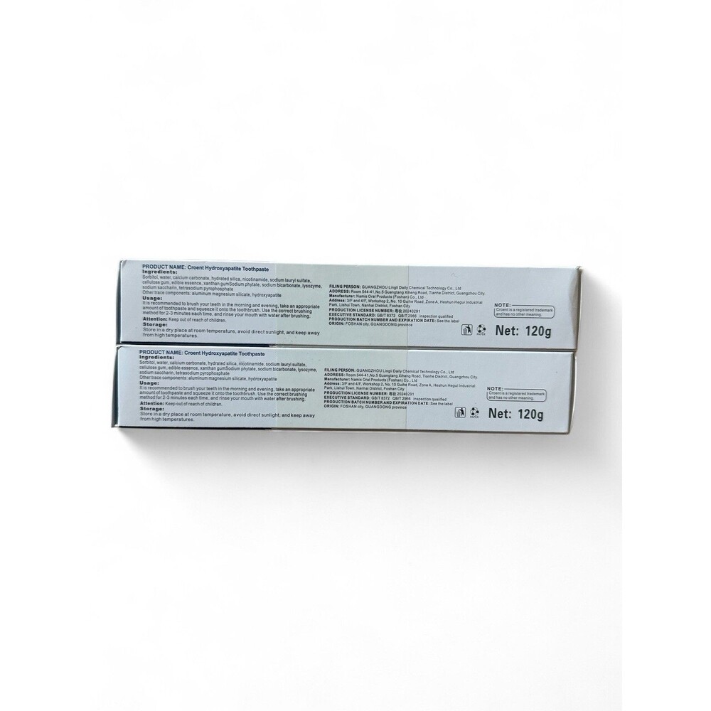 Nano Hydroxyapatite Toothpaste Bundle of 2 Croent 7.5% nHAP 2028 Expiration - Picture 3 of 5